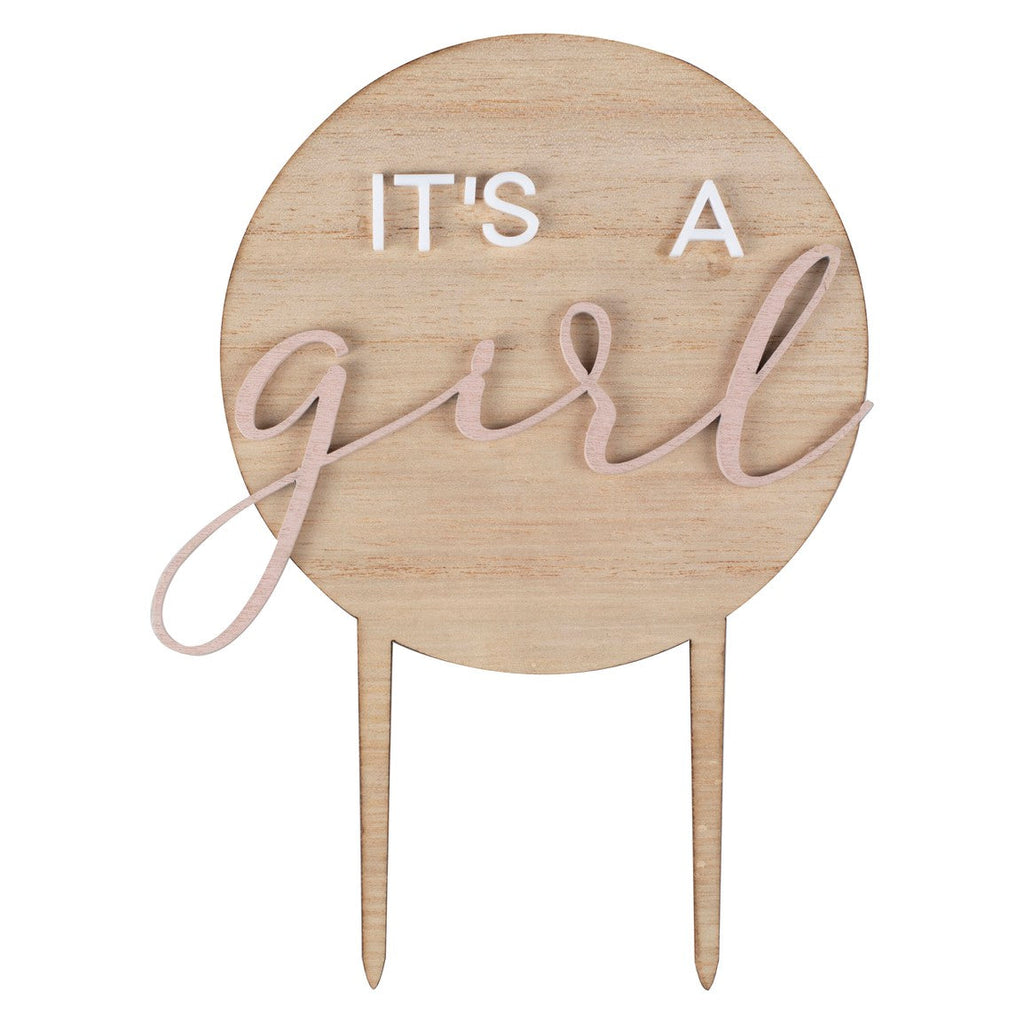 Ginger Ray Cake Topper - Houten It's a Girl