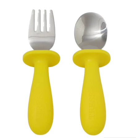Tress Silicone Lepel en Vork | Smile Yellow