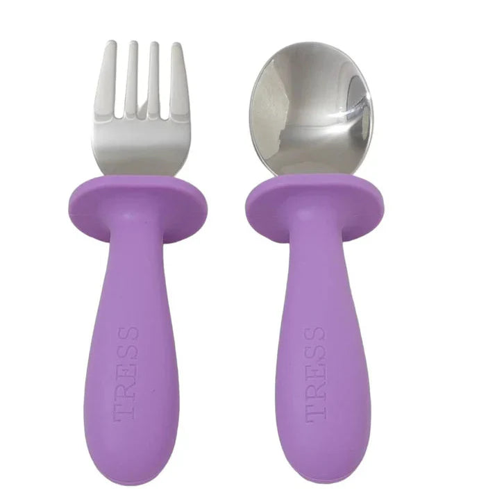 Tress Silicone Lepel en Vork | Lovely Lilac