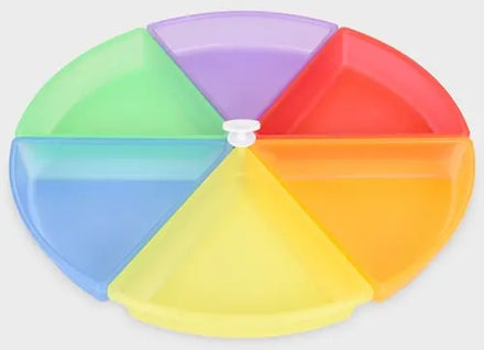 Tickit sensorische kleurbakken, set van 6 transparante bakken in regenboogkleuren voor sorteren en scheppen