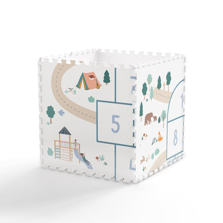 Play & Go EEVAA 2-In-1 Speeltapijt Puzzelmat & Opbergbox | Hinkelpad 120x180cm