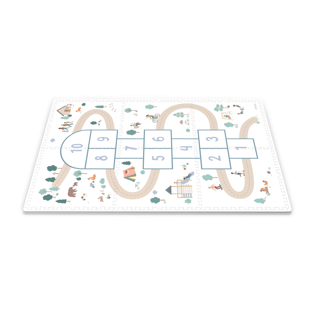 Play & Go EEVAA 2-In-1 Speeltapijt Puzzelmat & Opbergbox | Hinkelpad 120x180cm