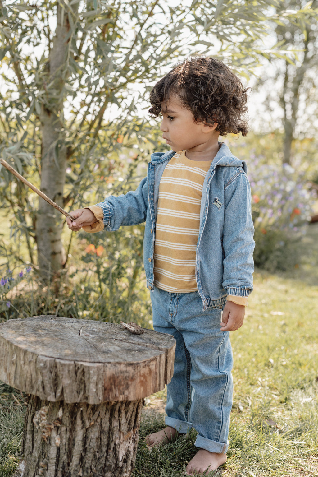 Little Dutch Vest Met Capuchon Denim