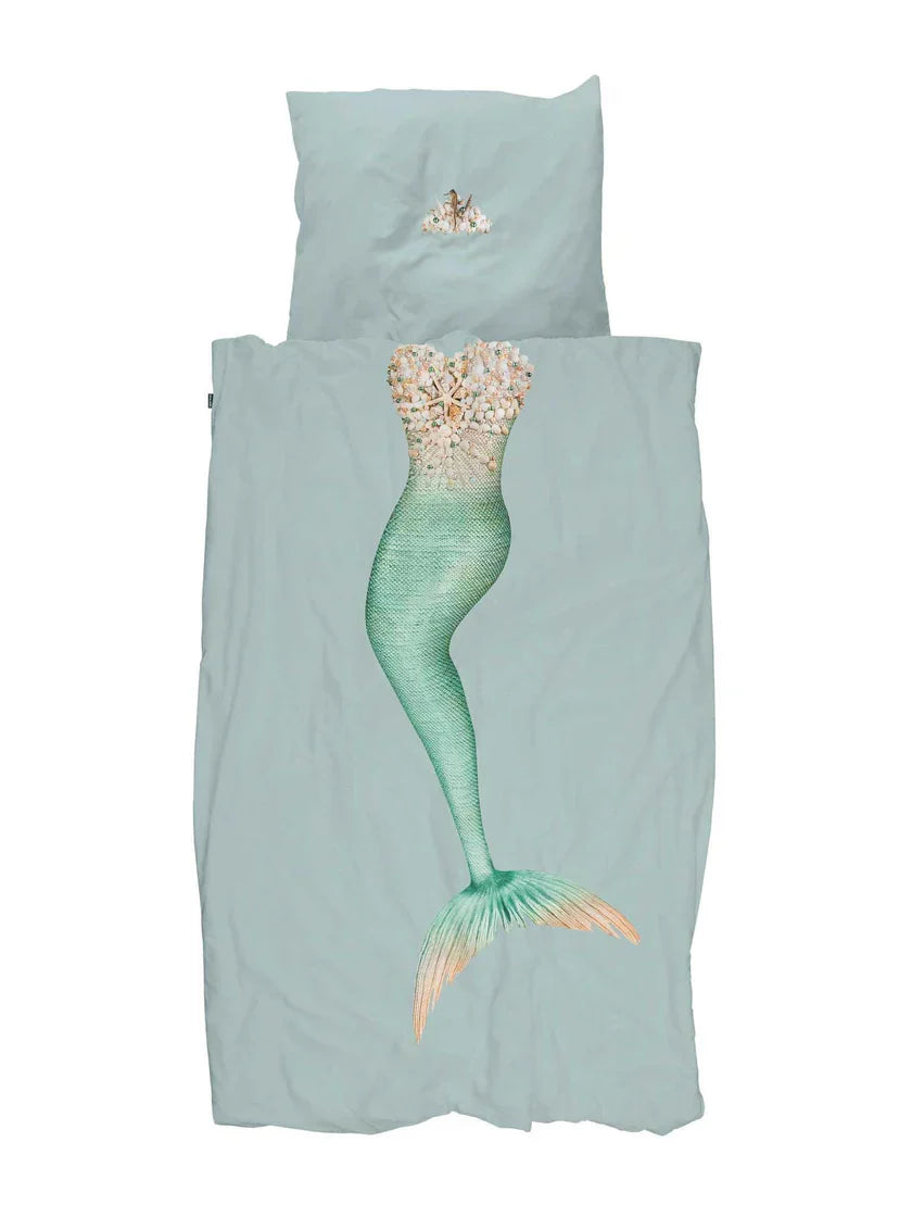 SNURK Dekbedset 140x200/220cm | Mermaid Aqua