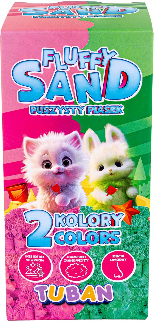 Tuban Kinetisch Zand Fluffy Sand | Pink & Green 2 x 70 g