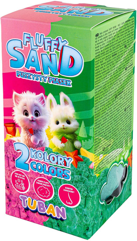 Tuban Kinetisch Zand Fluffy Sand | Pink & Green 2 x 70 g