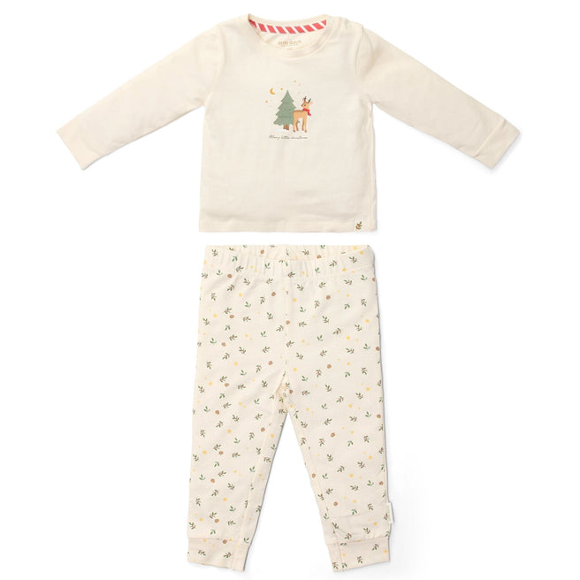 Little Dutch Tweedelige Pyjama Little Christmas | Creme
