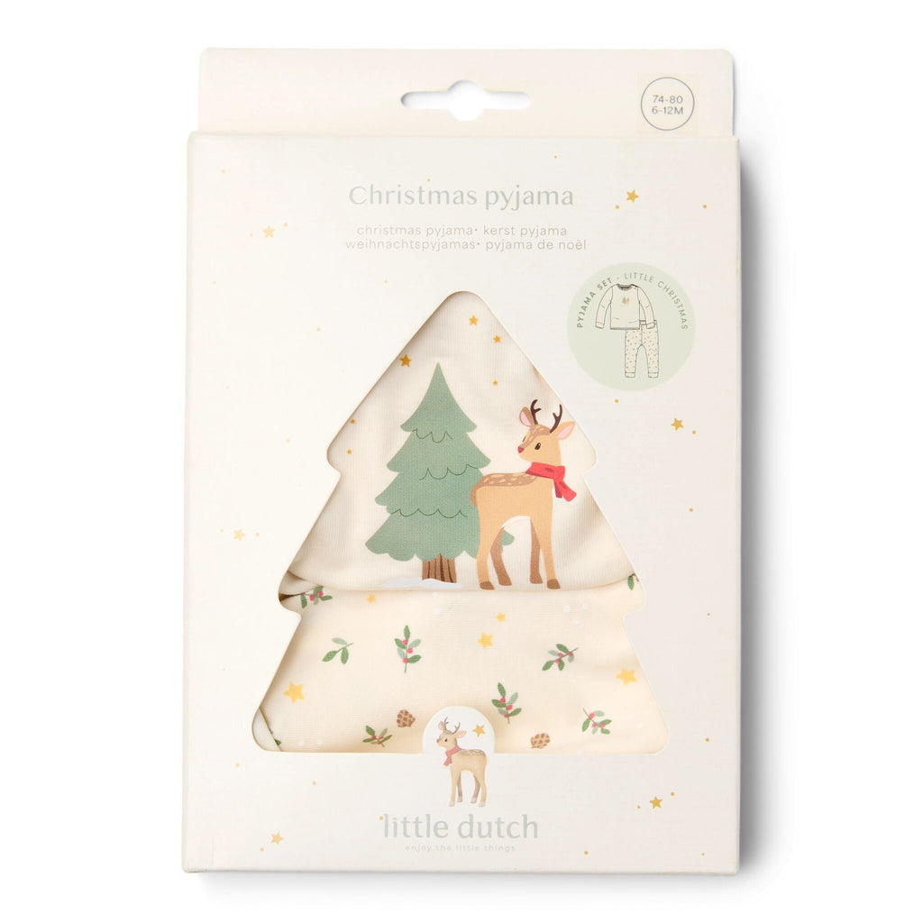 Little Dutch Tweedelige Pyjama Little Christmas | Creme