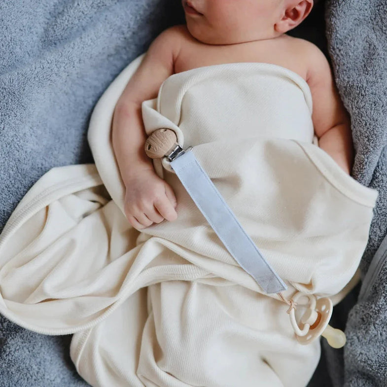 Mushie Ribbed Baby Blanket Deken 89x89cm | Ivory