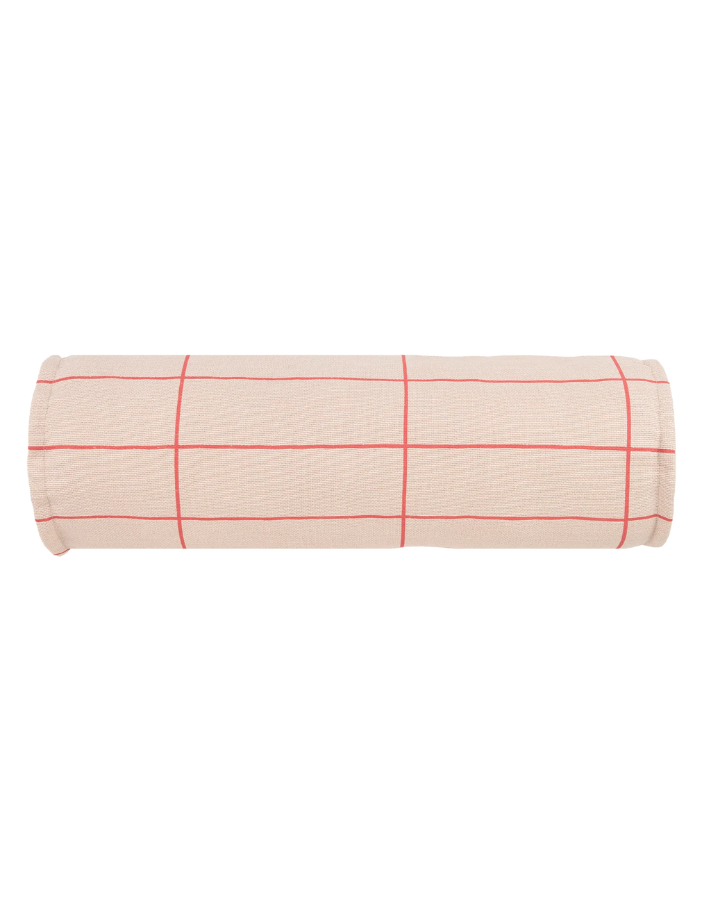 Nobodinoz Vibes Cylinder Kussen 40x40cm | Pink Red Grid