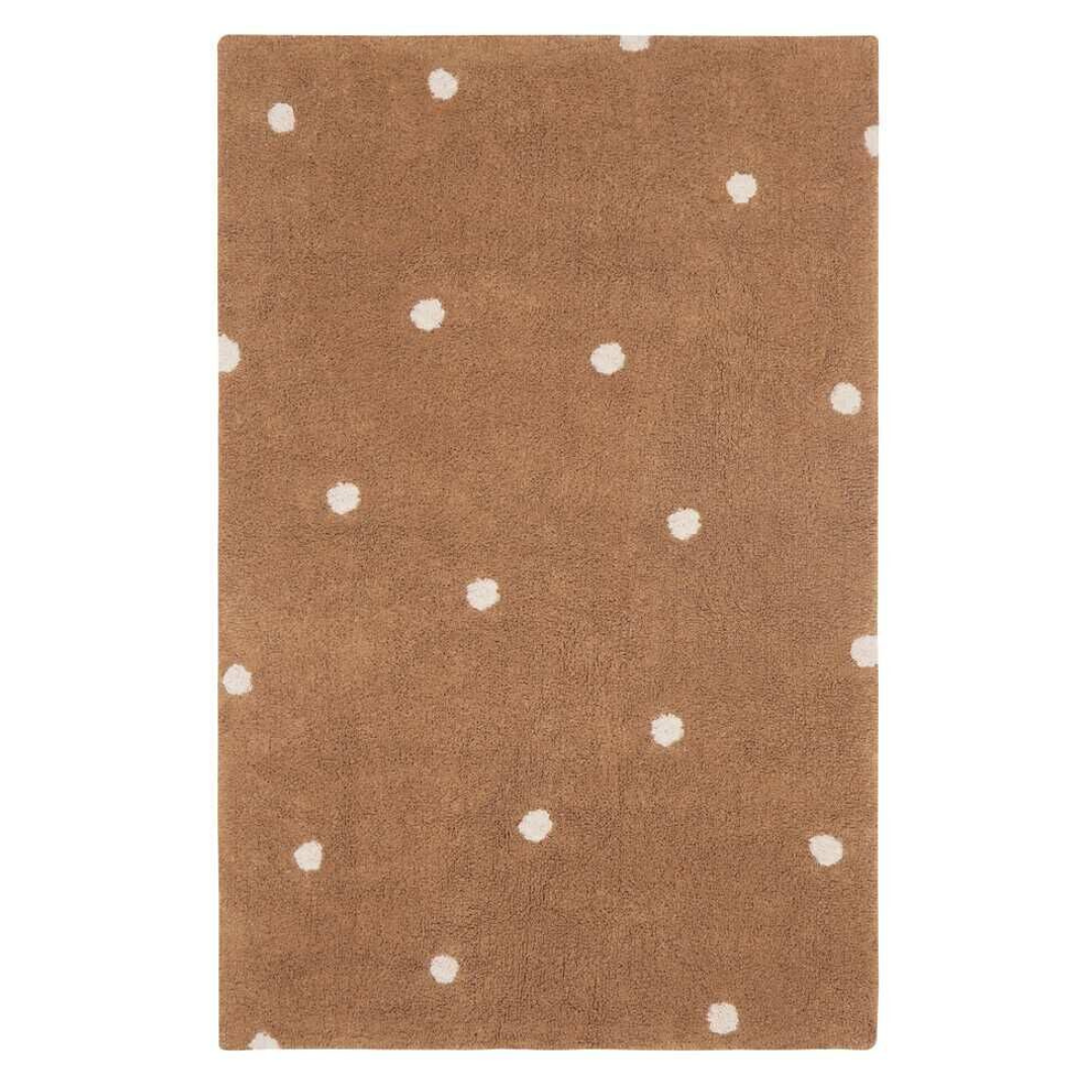 Lorena Canals Machinewasbaar Tapijt Rug 80x140cm | Mini Dot Chestnut