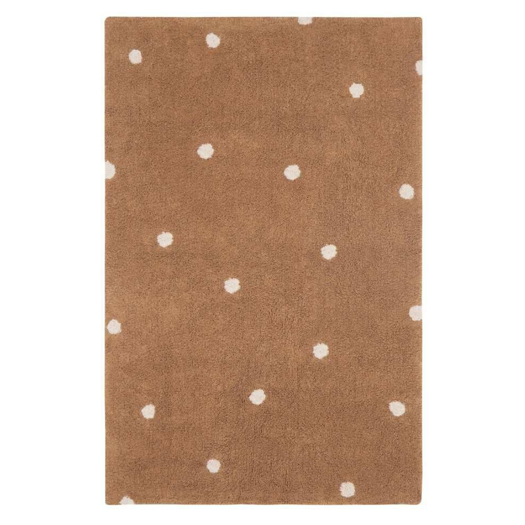 Lorena Canals Machinewasbaar Tapijt Rug 80x140cm | Mini Dot Chestnut