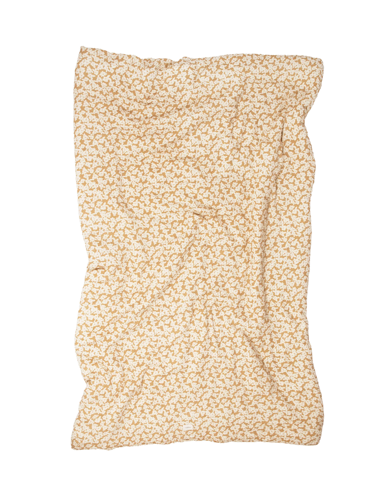 Nobodinoz Wabi Sabi Washed Eenpersoons Dekbedovertrek 150x200cm | Golden Brown Sakura
