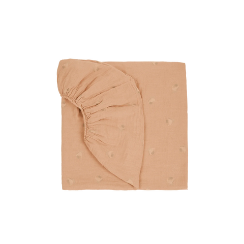 Nobodinoz Wabi Sabi Washed Hoeslaken 70x140cm | Powder Pink Blossom