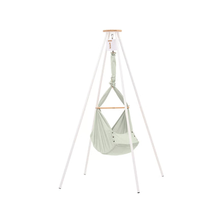 Nonomo Heavenly Dreams Baby Premium Wieg Olive + Move +  Tipi Stand (stokken) White