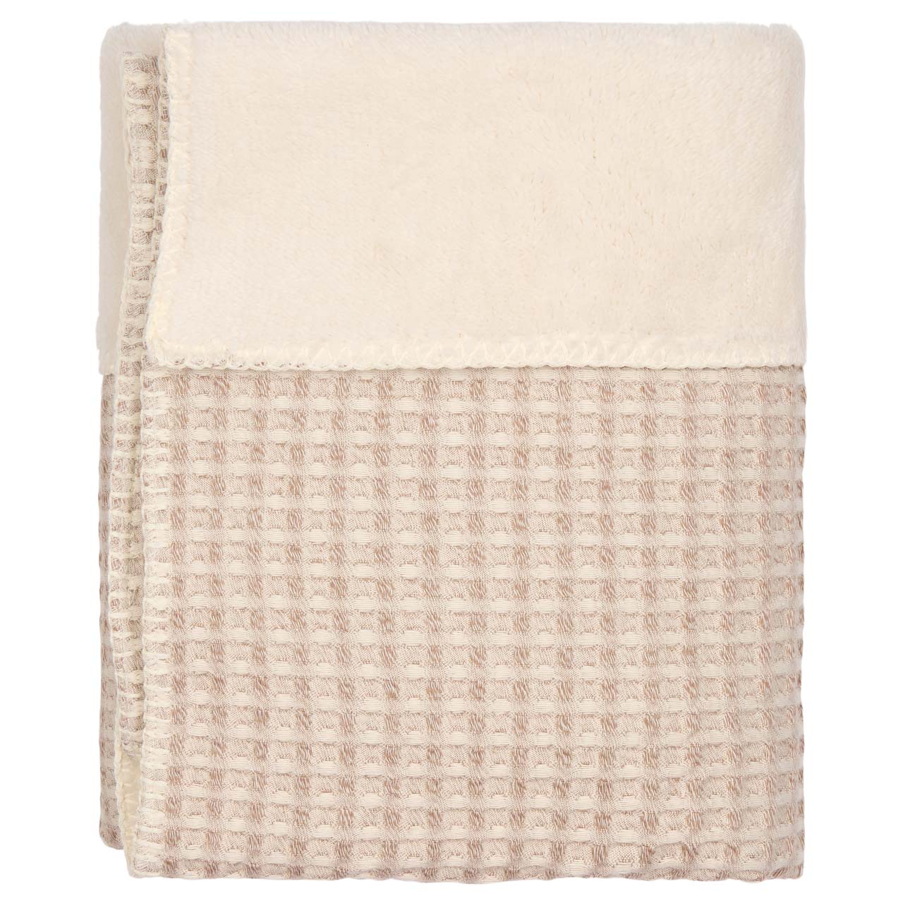 Koeka Wiegdeken Wafel/Teddy Oslo 100x75 | Crumble