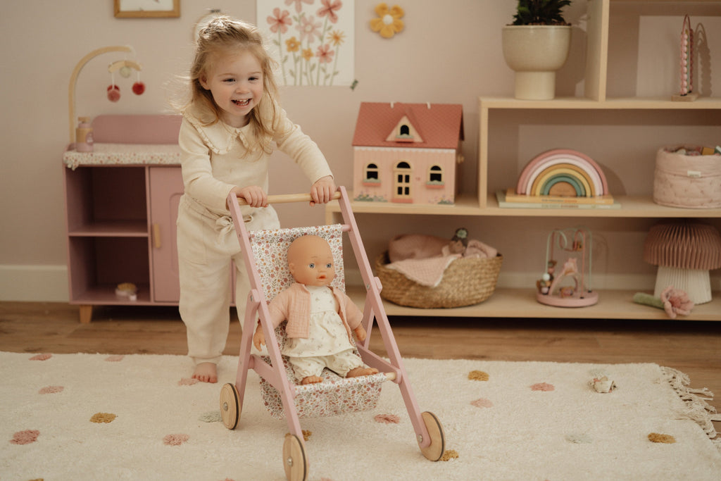 Little Dutch Houten Poppenbuggy | Roze