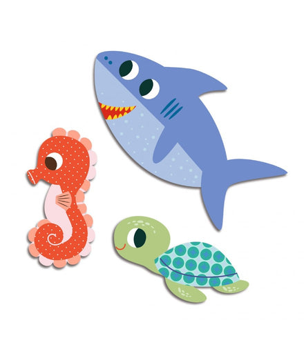 Djeco Set 62 Stickers | Zeedieren