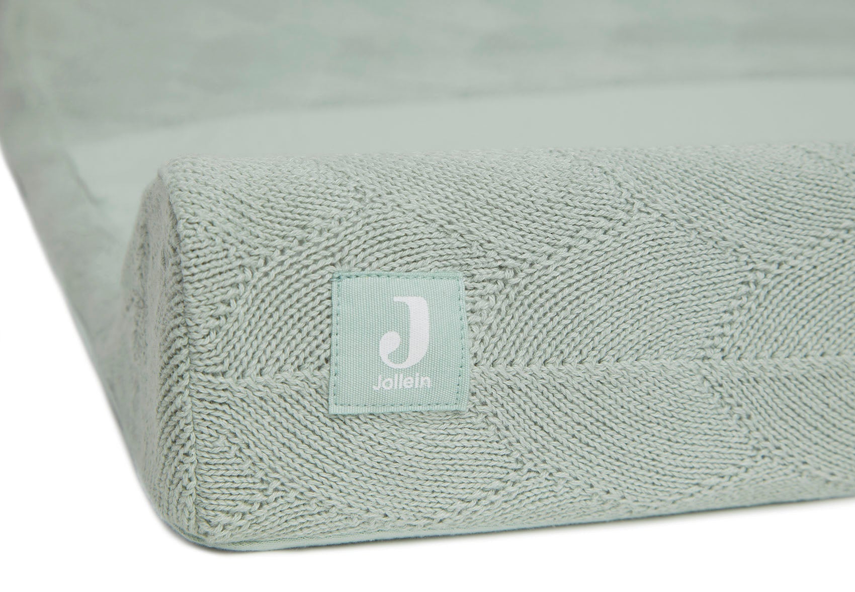 * Jollein Waskussenhoes 50x70cm | Shell Knit Sea Foam GOTS