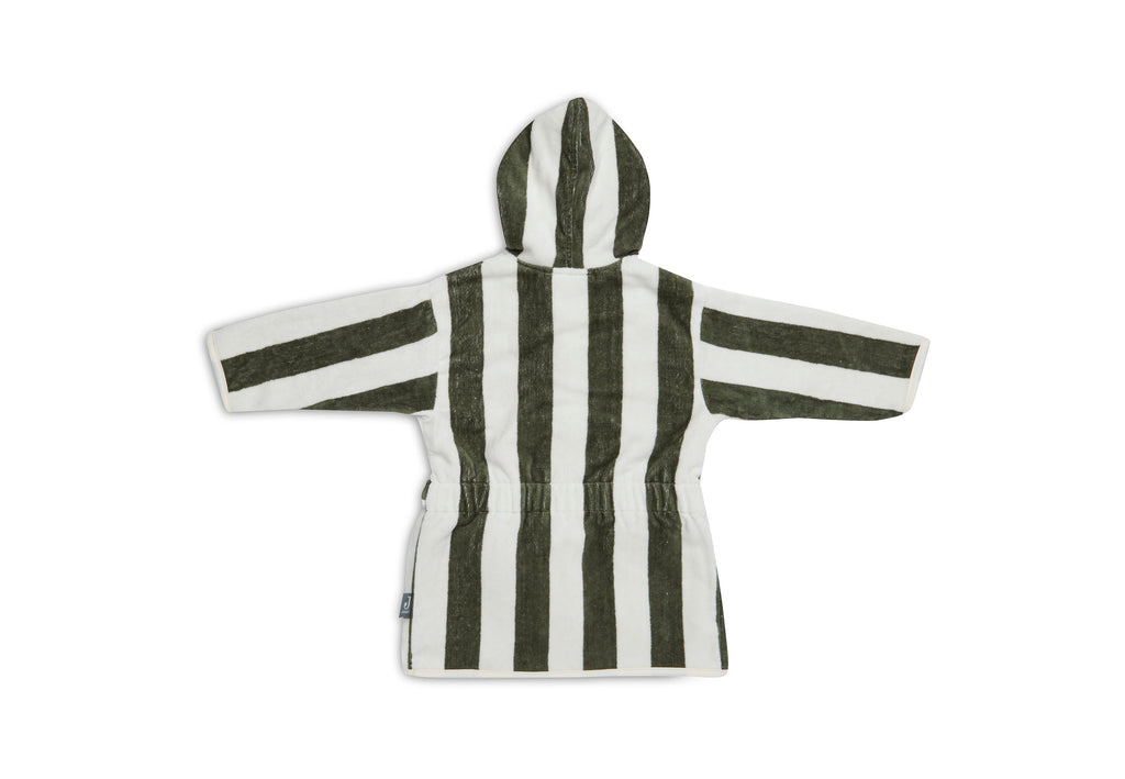 ZZZ Jollein Badjas 3-4 jaar | Stripe Terry Leaf Green