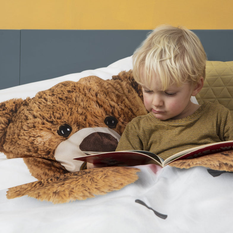 SNURK dekbedset 140 x 200/220cm Teddy - DE GELE FLAMINGO - Kids concept store 
