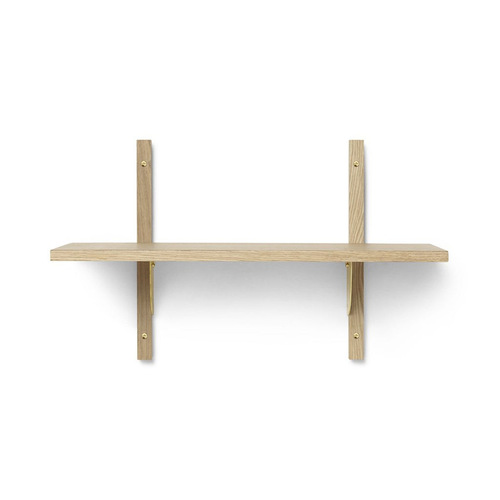 * Ferm Living Sector Shelf Small Oak-Brass