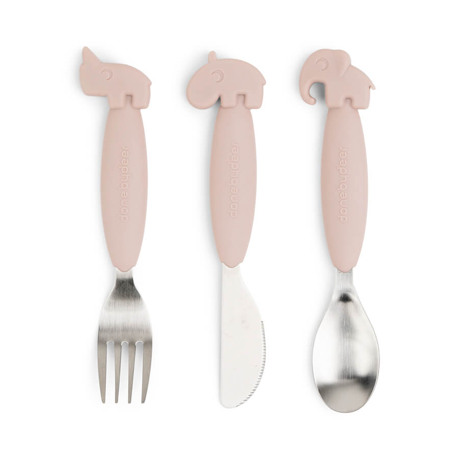 Done By Deer Easy Grip Cutlery Set | Deer Friends Powder