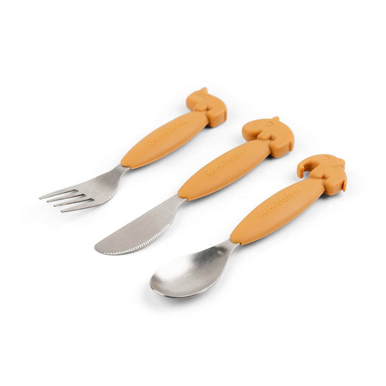 Done By Deer Easy Grip Cutlery Set | Deer Friends Mustard