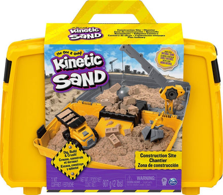 Kinetic Sand Construction opvouwbare zandbak met 907 g kinetisch speelzand bij De Gele Flamingo