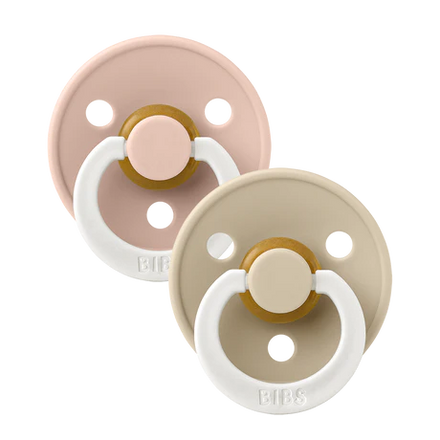 Bibs Fopspeen 0+M Maat 1 | Glow In The Dark Blush / Vanilla