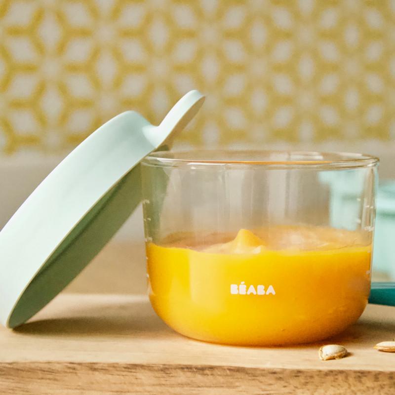 * Béaba Glazen Bewaarpotjes 150ml | Lichtblauw