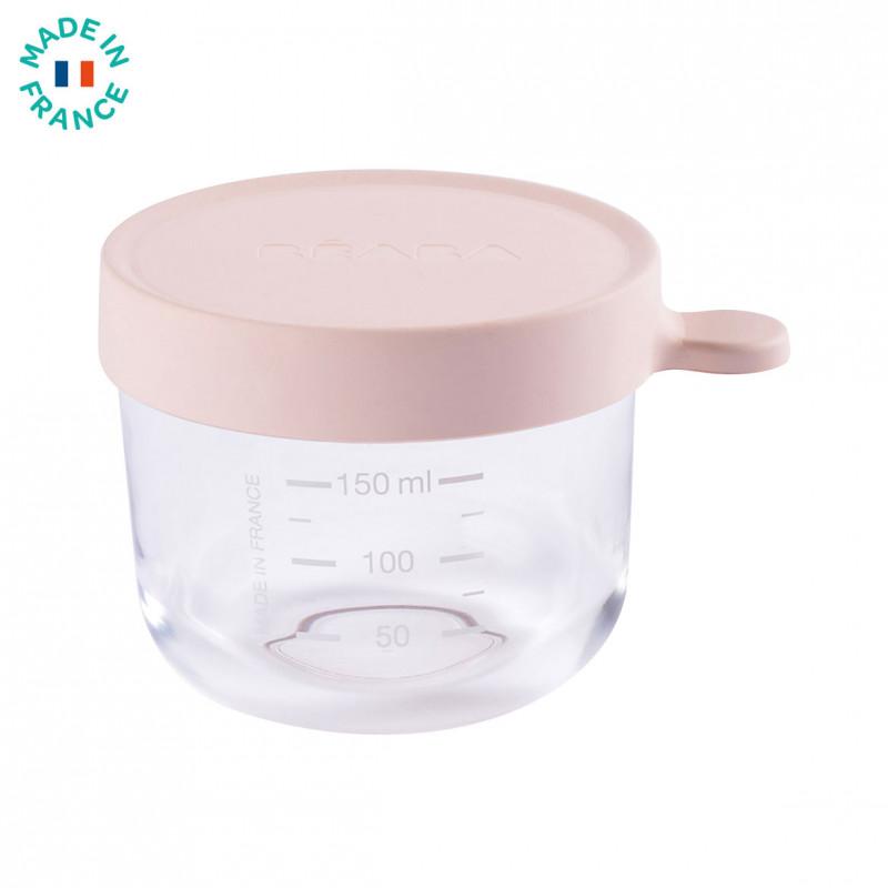 * Béaba Glazen Bewaarpotjes 150ml | Pink