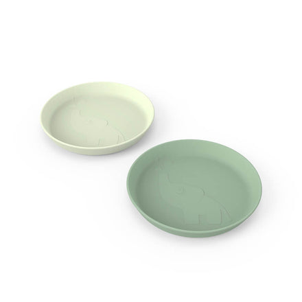 Done By Deer Silicone Kiddish Plate 2-Pack | Elphee Green