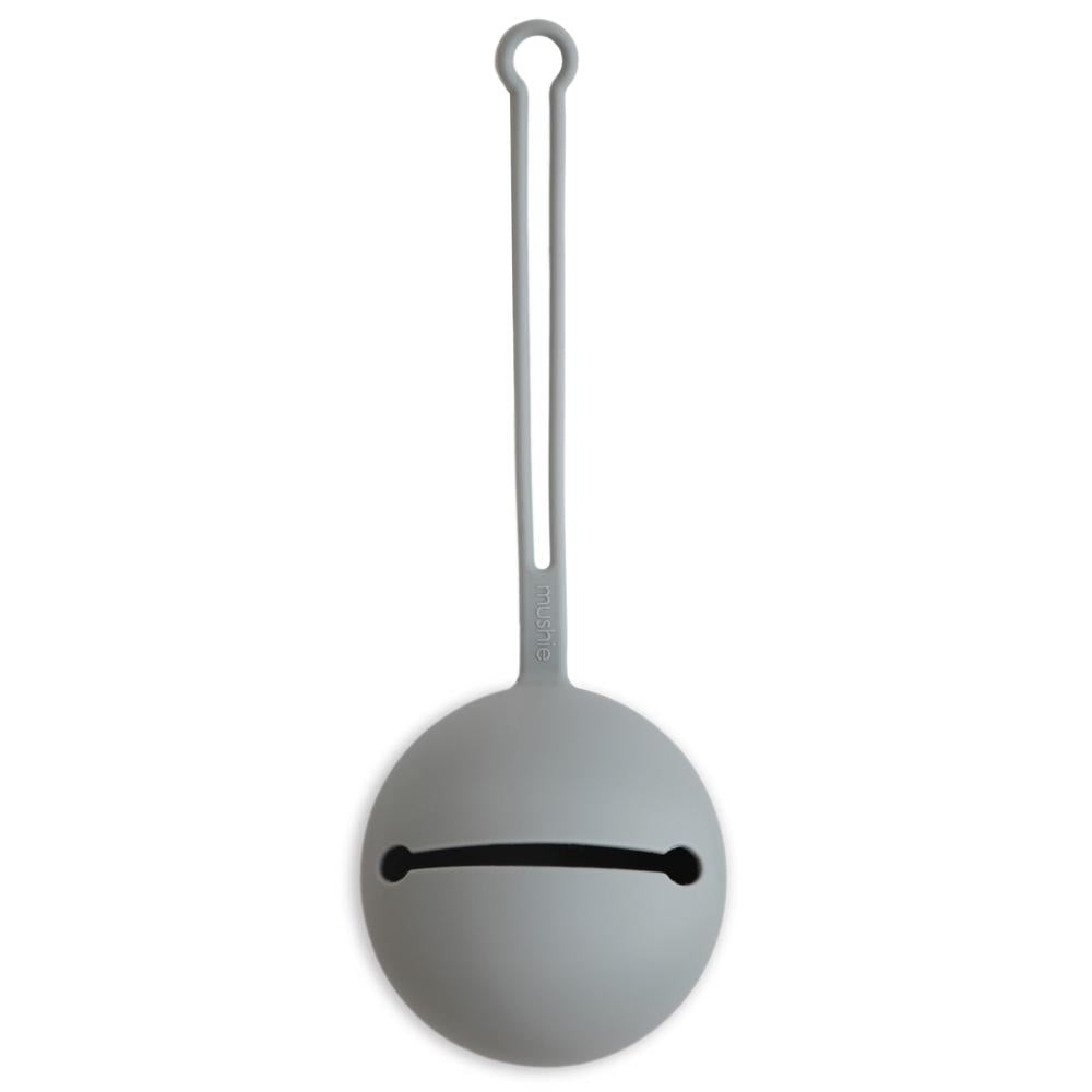 Mushie Siliconen Fopspeenhouder Pacifier Case | Stone