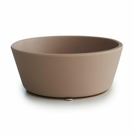 Mushie Silicone Bowl Rond Met Zuignap | Natural