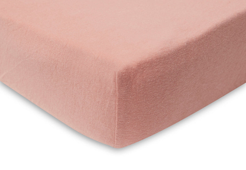 Jollein Hoeslaken Jersey 60x120cm | Pale Pink/ Rosewood 2-Pack