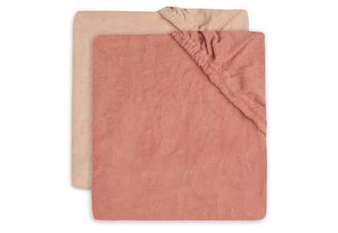 Jollein Waskussenhoes 50x70cm | Pale Pink/ Rosewood 2-Pack