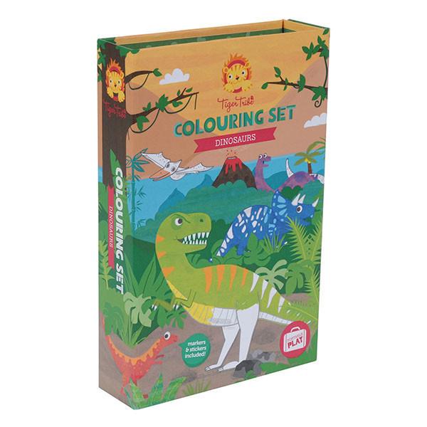 Tiger Tribe meeneem kleur/sticker set - Dino - DE GELE FLAMINGO - 1