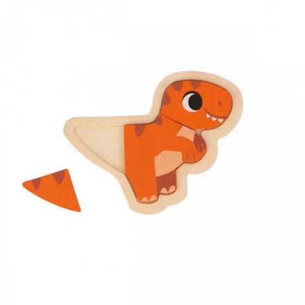 Janod Houten Inlegpuzzel 4 Stuks | Dino