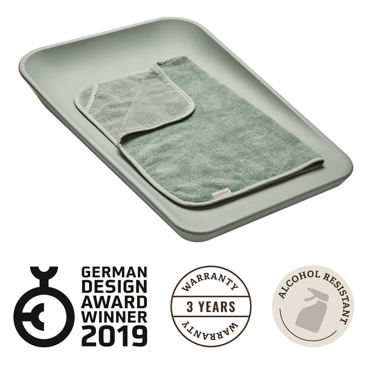 Leander Matty Topper Voor Verschoningskussen | Sage Green
