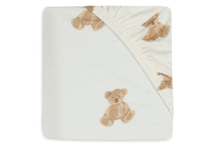 Jollein Hoeslaken Jersey Wieg 40/50x80/90cm | Teddy Bear