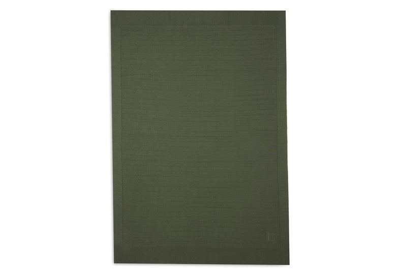Jollein Ledikant Deken Jersey 100x150cm | Pure Knit Leaf Green
