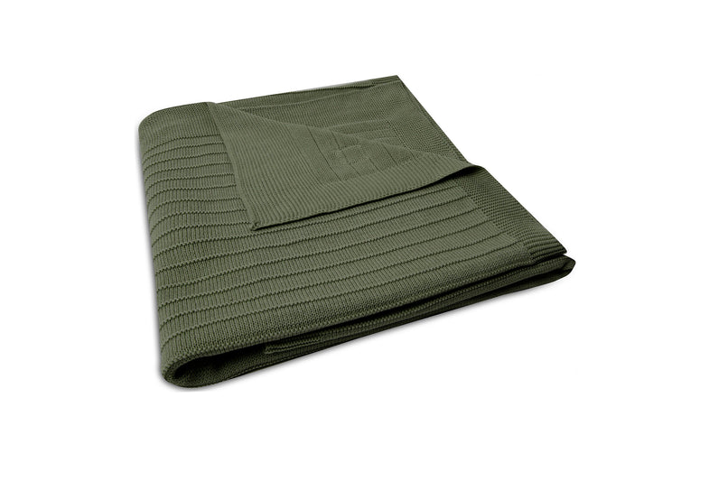 Jollein Ledikant Deken Jersey 100x150cm | Pure Knit Leaf Green