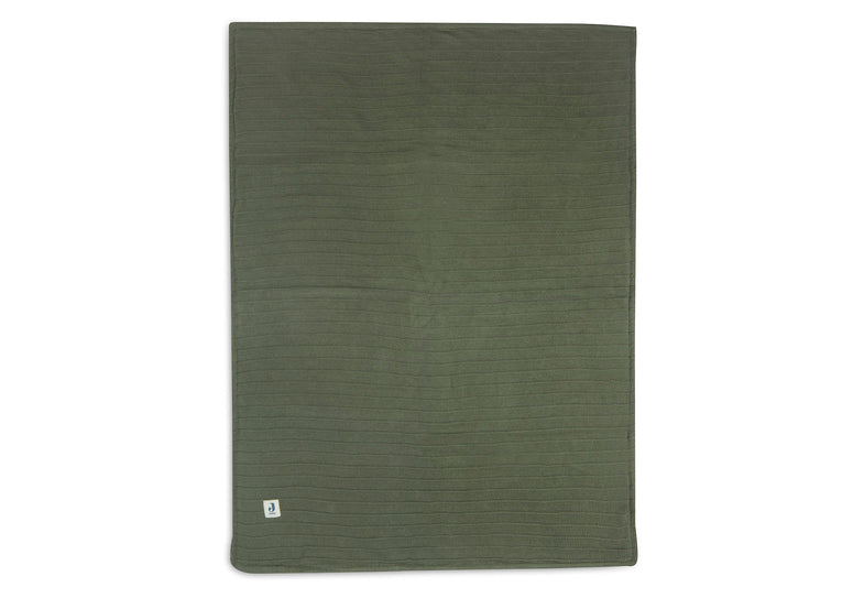 Jollein Wiegdeken 75x100cm | Velvet Pure Knit Leaf Green