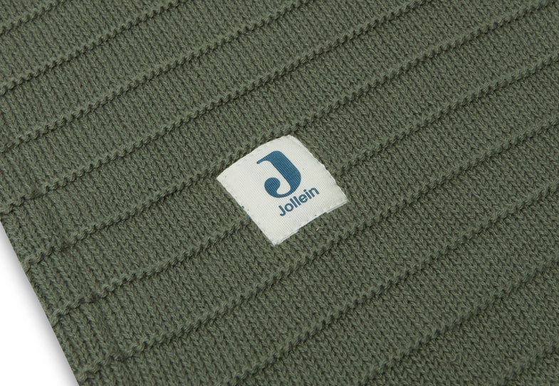 Jollein Wiegdeken 75x100cm | Velvet Pure Knit Leaf Green