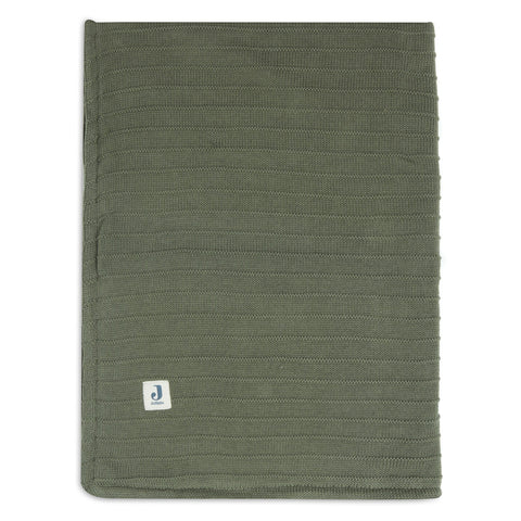 Jollein Wiegdeken 75x100cm | Velvet Pure Knit Leaf Green *
