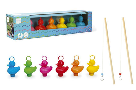 Scratch Set van 6 kermiseendjes met 2 hengels