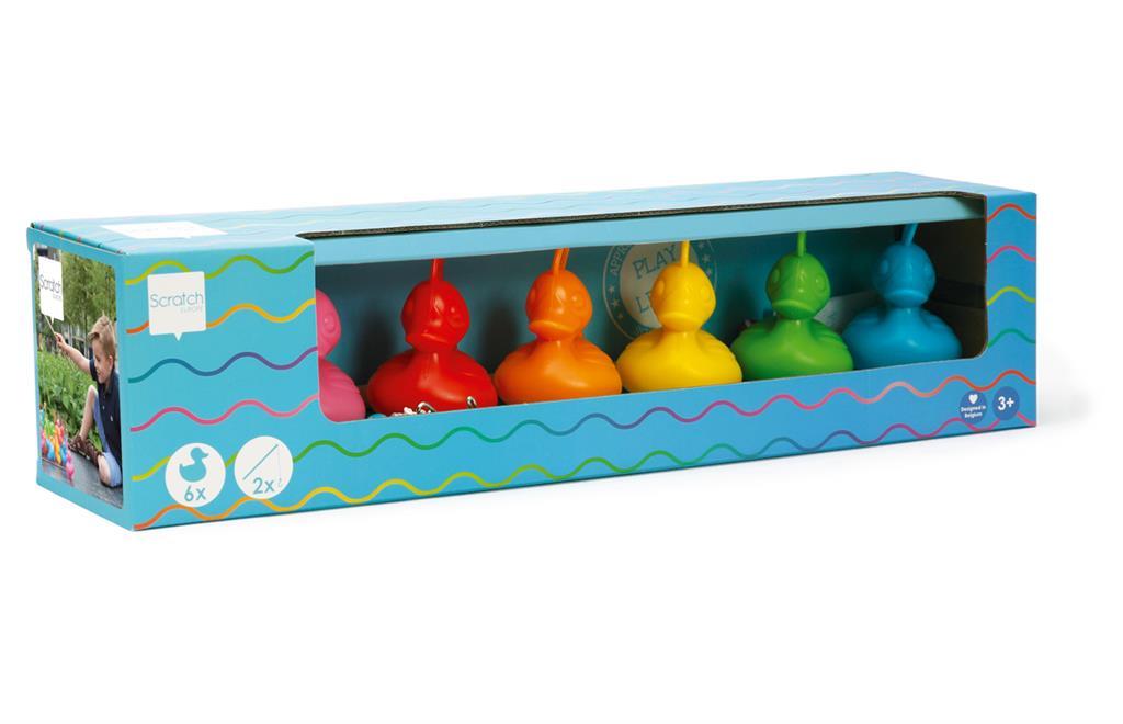 Scratch Set van 6 kermiseendjes met 2 hengels