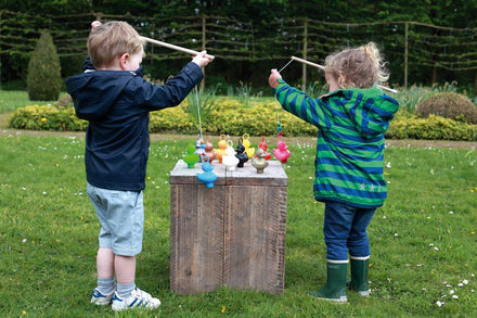 Scratch Set van 6 kermiseendjes met 2 hengels
