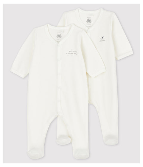 Petit Bateau Baby Pyjama Set 2 Katoen | Offwhite